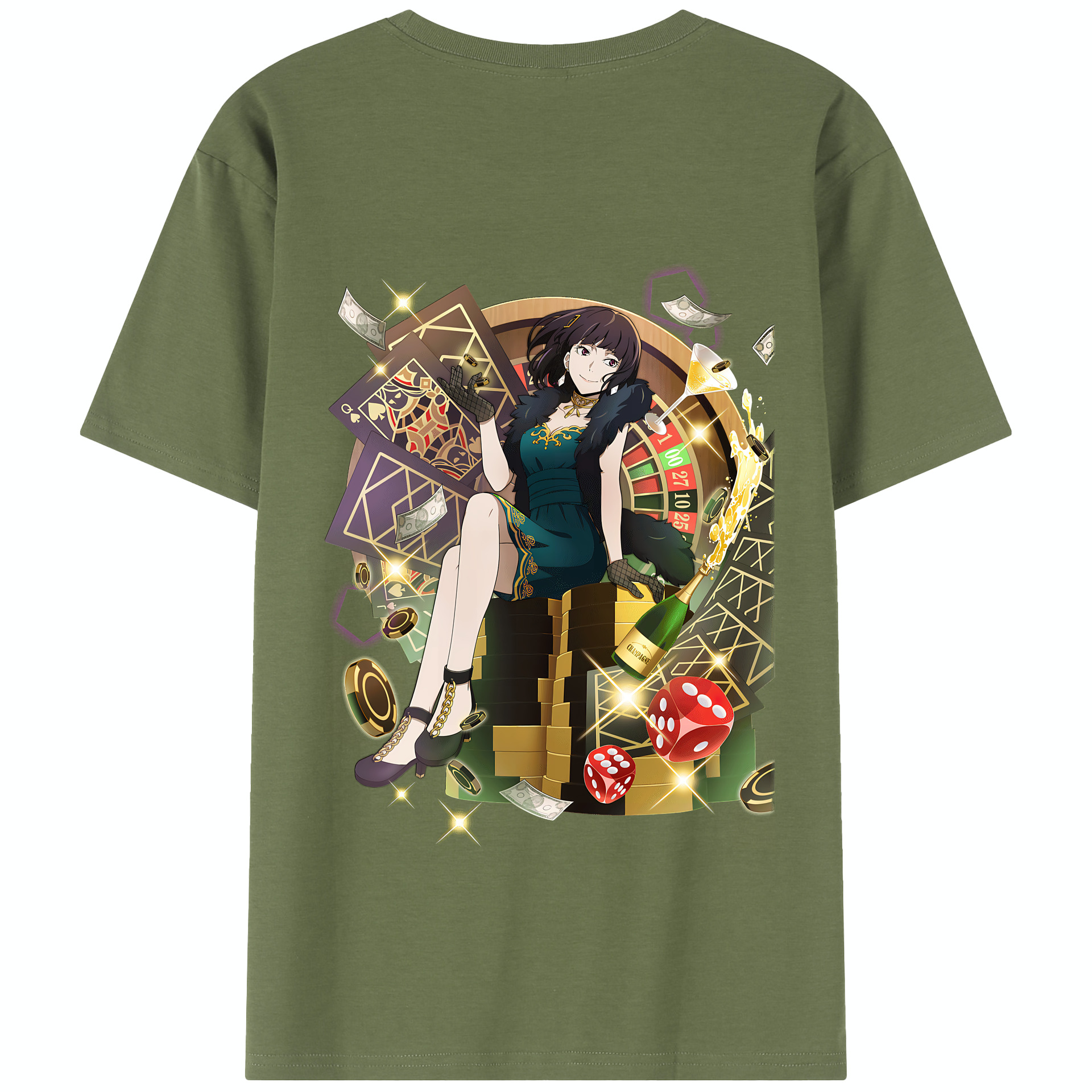 （画像用） 文豪ストレイドッグス Bungo Stray Dogs 綿100％半袖Tシャツ（背面プリント）